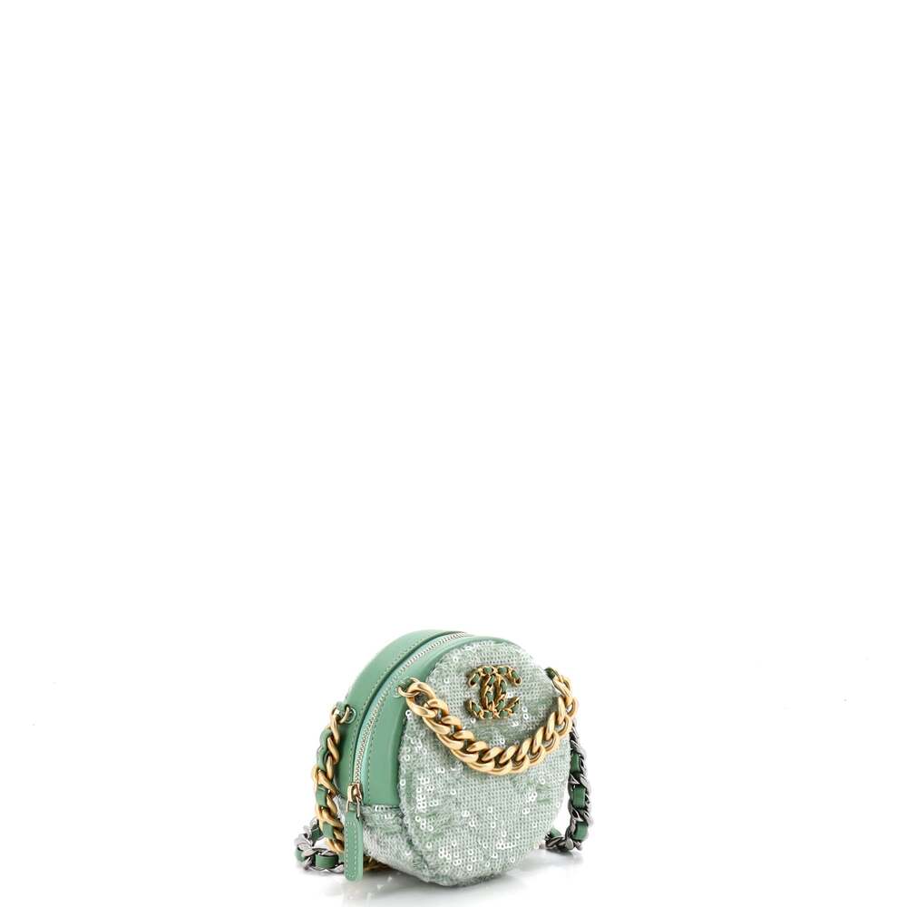 Chanel 19 Round Clutch With Chain #253946C21B - Picture 2 of 6